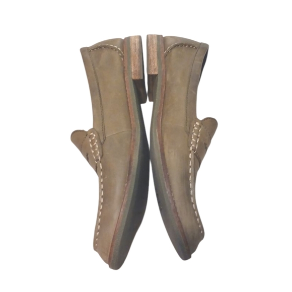 Sperry Green Leather Flats Women's Classic Leather Loafers Size 9 - Picture 11 of 12